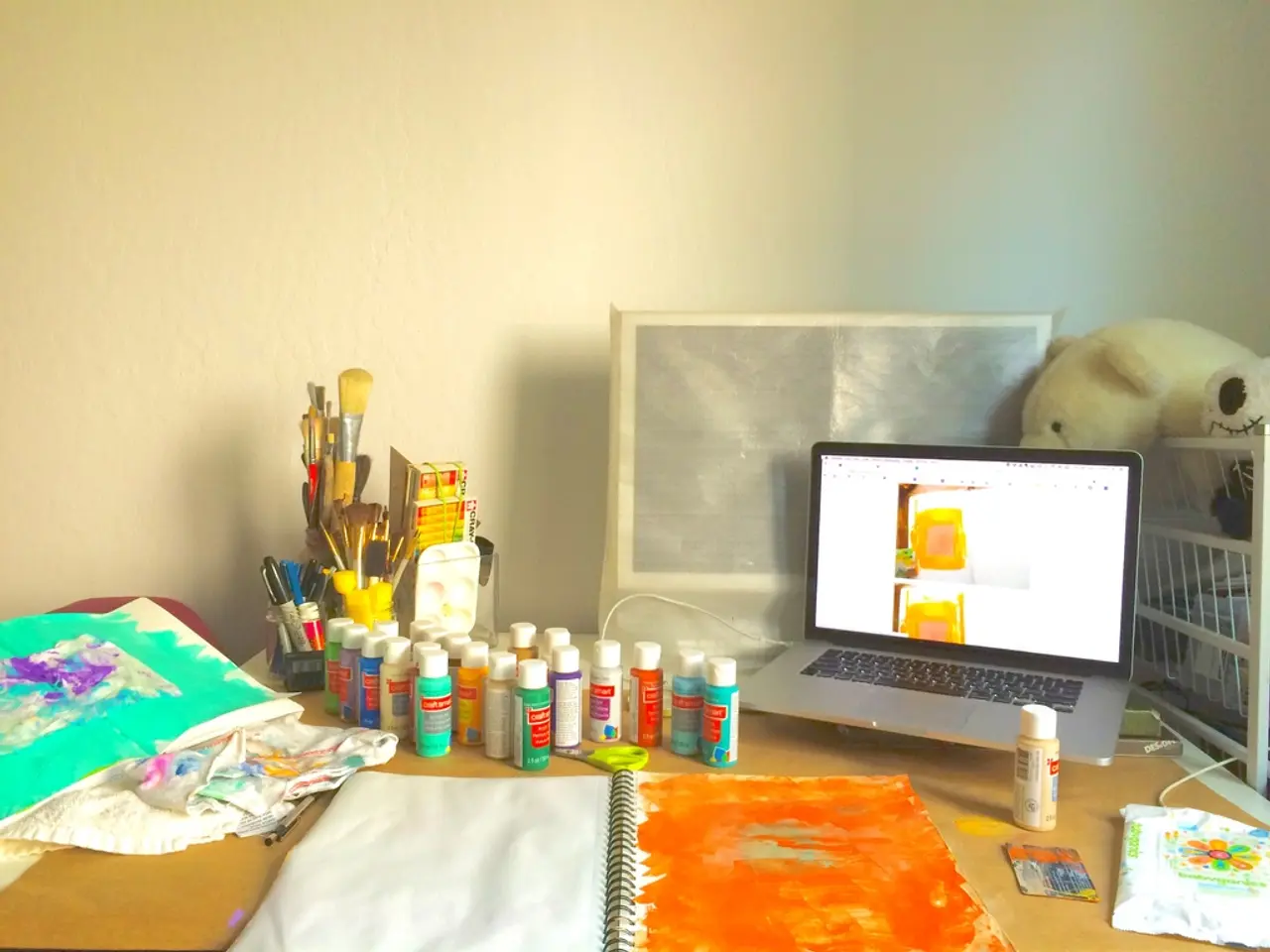 Custom Tea Towel Crafted with Coloring Book Motifs