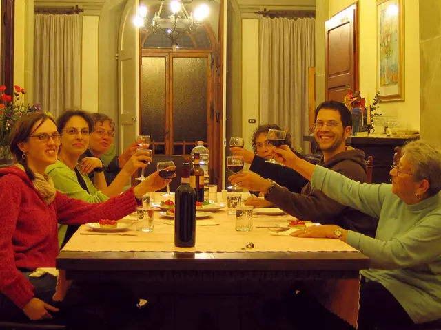 Gathering at the Old School Courtyard in Egelsbach: A music, wine, and social event