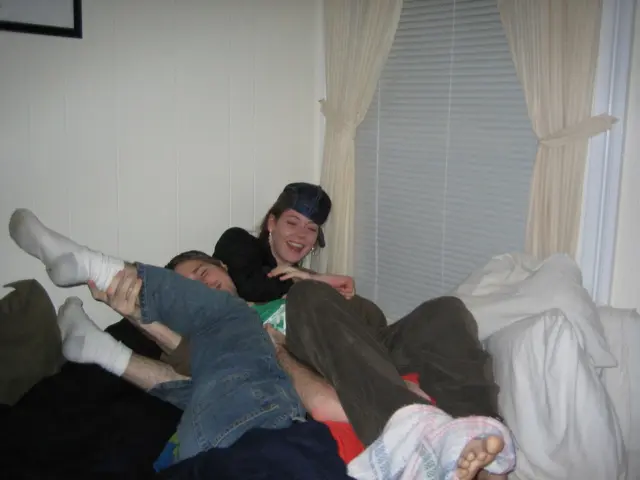 Redesigned sleep space fit for three individuals, complete with integrated television - the...