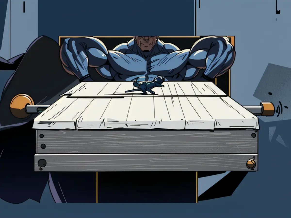 Unveiling of Hacked Data Revealing Private Information of Celebrities Smart Bed with Adjustable Firmness in a Blue Room, Showcasing Independent Settings on Each Side